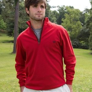 Southern Marsh 1/4 Zip Red Pullover SIze XL